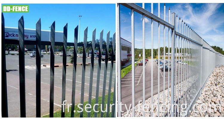 Galvanisé Steel Iron Security Garden Europe Panseaux de clôture Panneau de palissade métallique